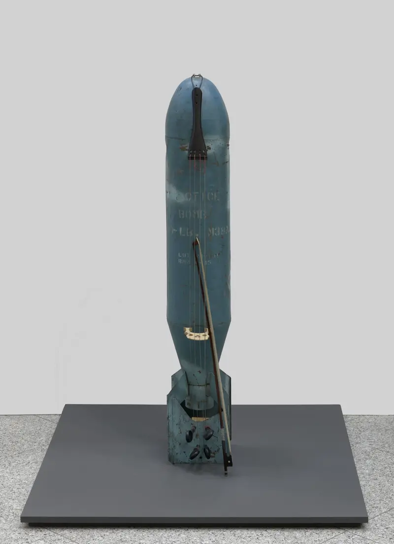 Charlotte Moorman, Bomb Cello, 1990